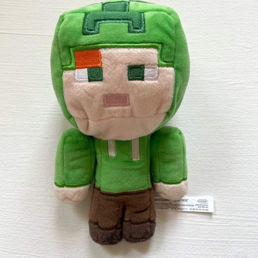 2020 JINX Minecraft plush happy explorer Alex in creeper costume 7 inch